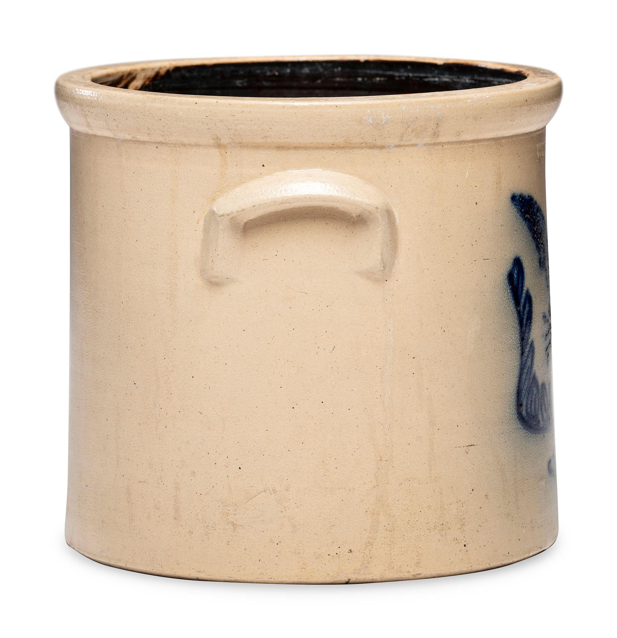 A White's Pottery Two-Gallon Stoneware Eagle Crock