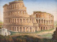 An Italian Micromosaic Panel of the Colosseum