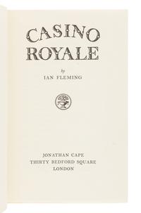 FLEMING, Ian (1908-1964). Casino Royale. London: Jonathan Cape, 1953.