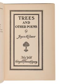 KILMER, Joyce (1886-1918). Trees and Other Poems . New Brunswick: George H. Doran Company, 1915.