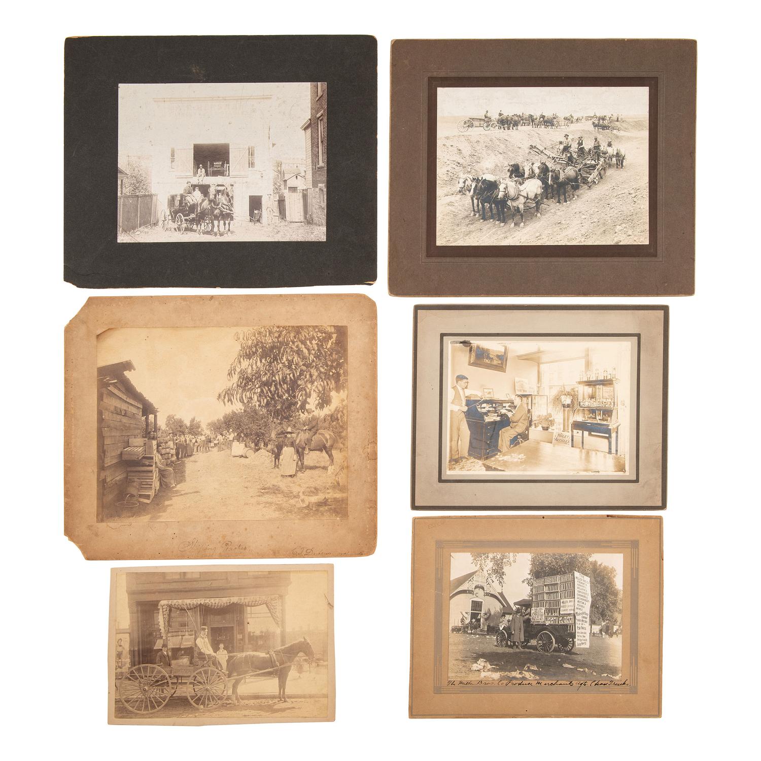 [EARLY PHOTOGRAPHY - OCCUPATIONAL]. A group of 23 photographs, including: