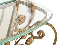 An Italian Gilt Iron Console Table and Mirror