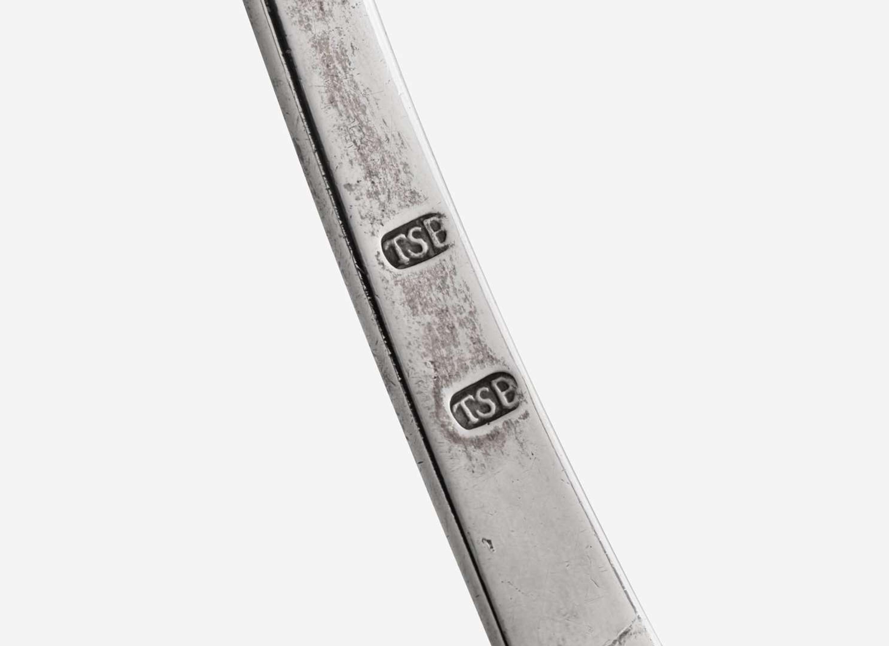 A rare silver punch ladle, Tobias Stoutenburg (1700-1759), New York, NY, circa 1740