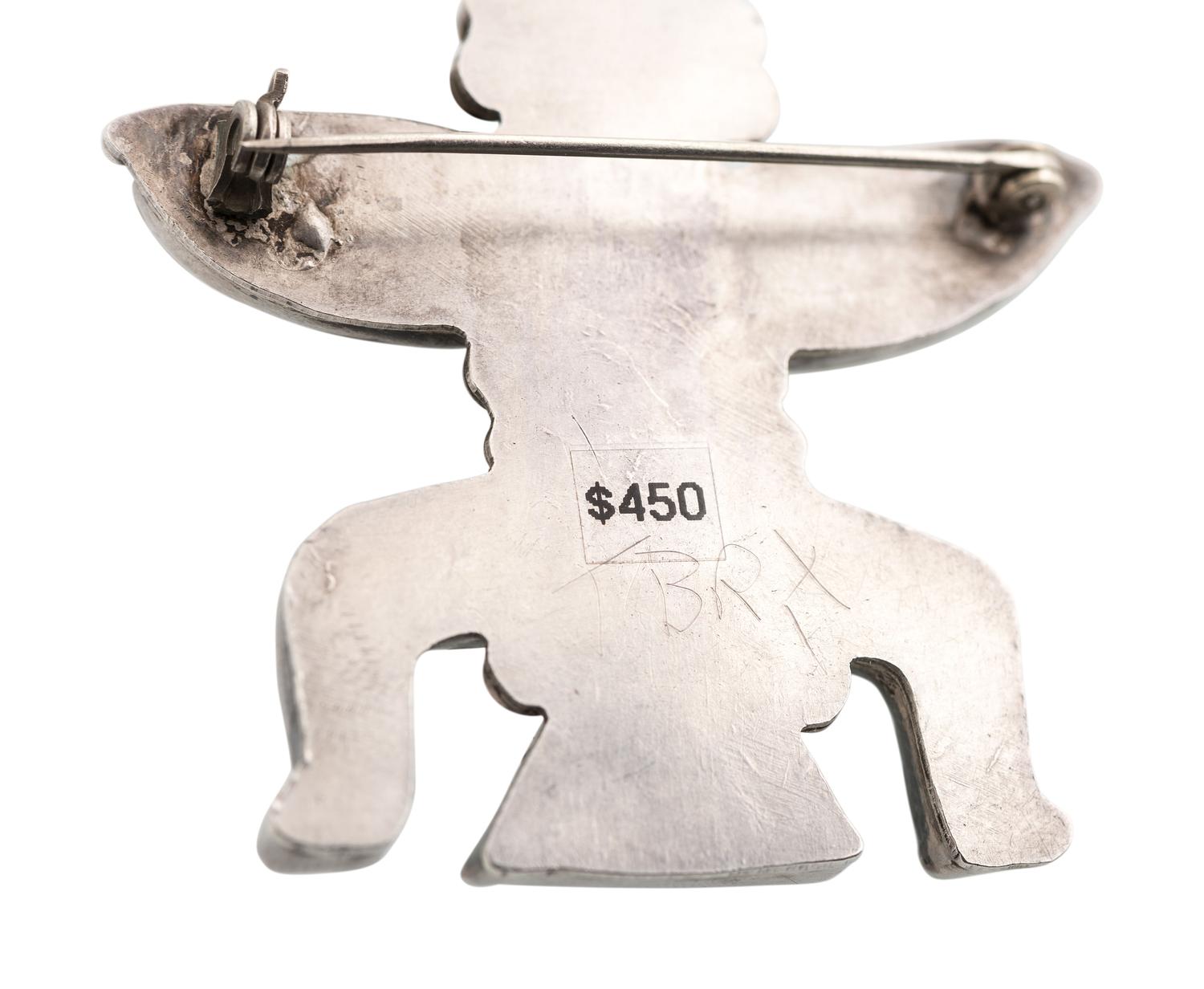 Zuni Silver Knifewing Pin / Brooch