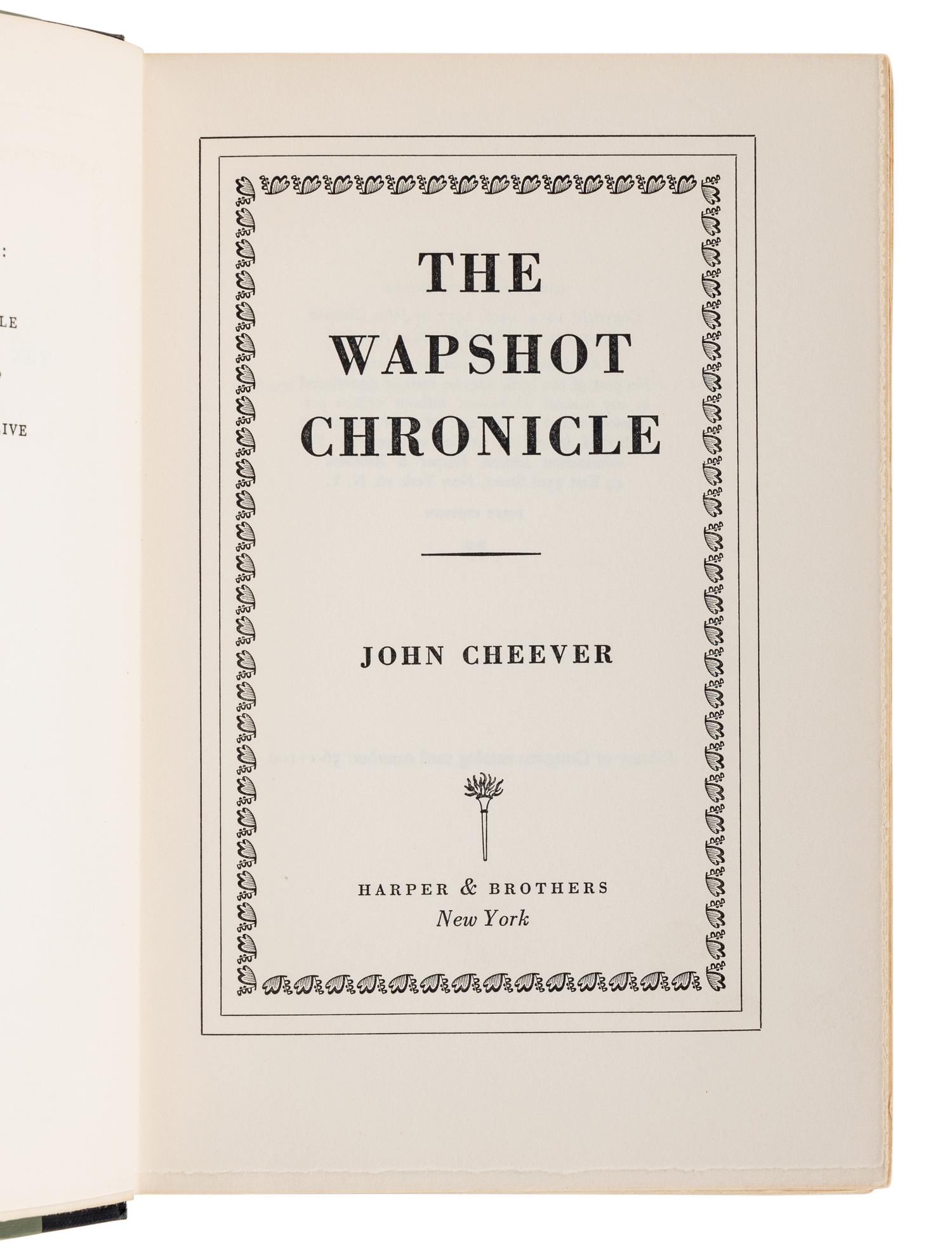 CHEEVER, John (1912-1982). The Enormous Radio and Other Stories . New York: Funk & Wagnalls Company, 1953.