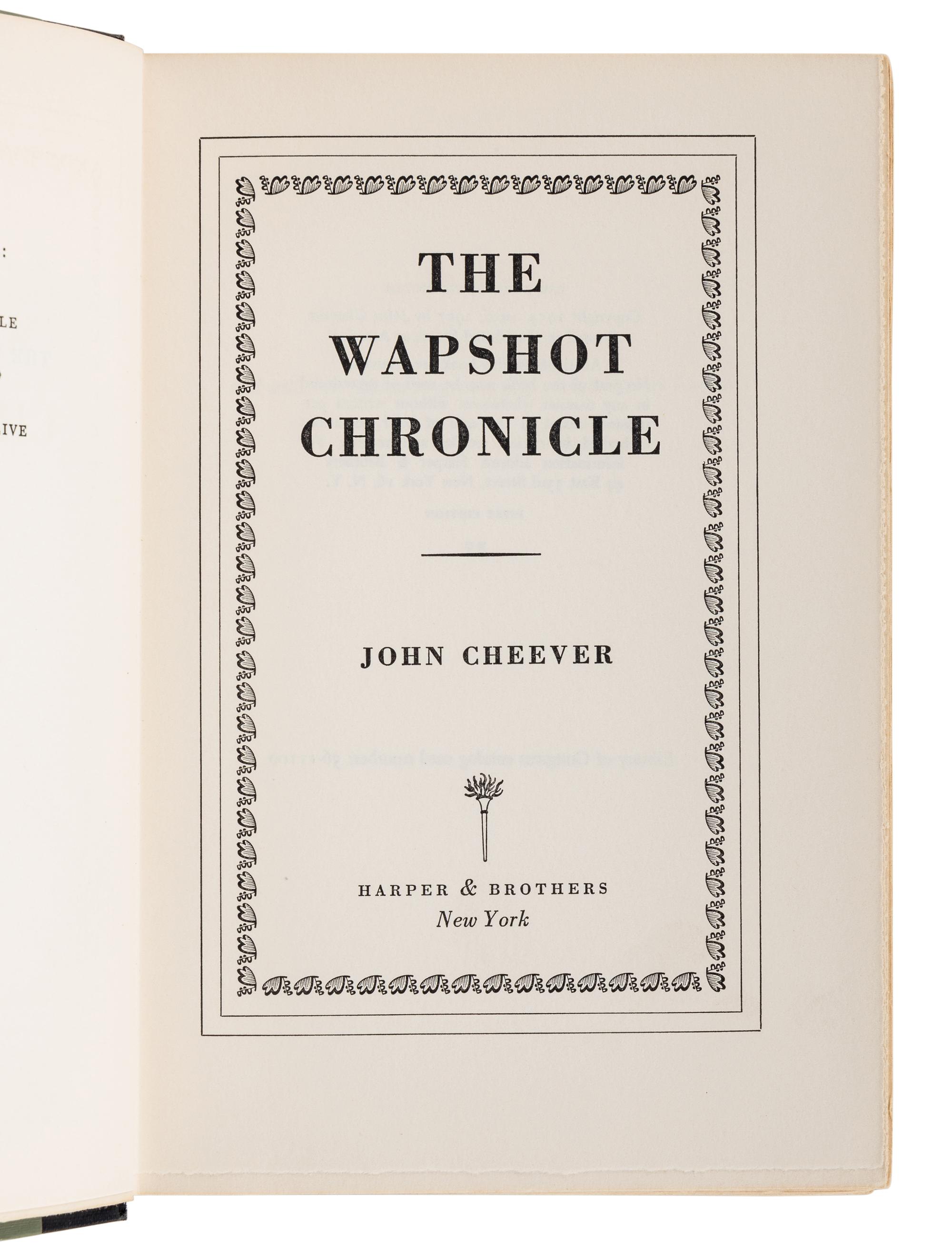 CHEEVER, John (1912-1982). The Enormous Radio and Other Stories . New York: Funk & Wagnalls Company, 1953.