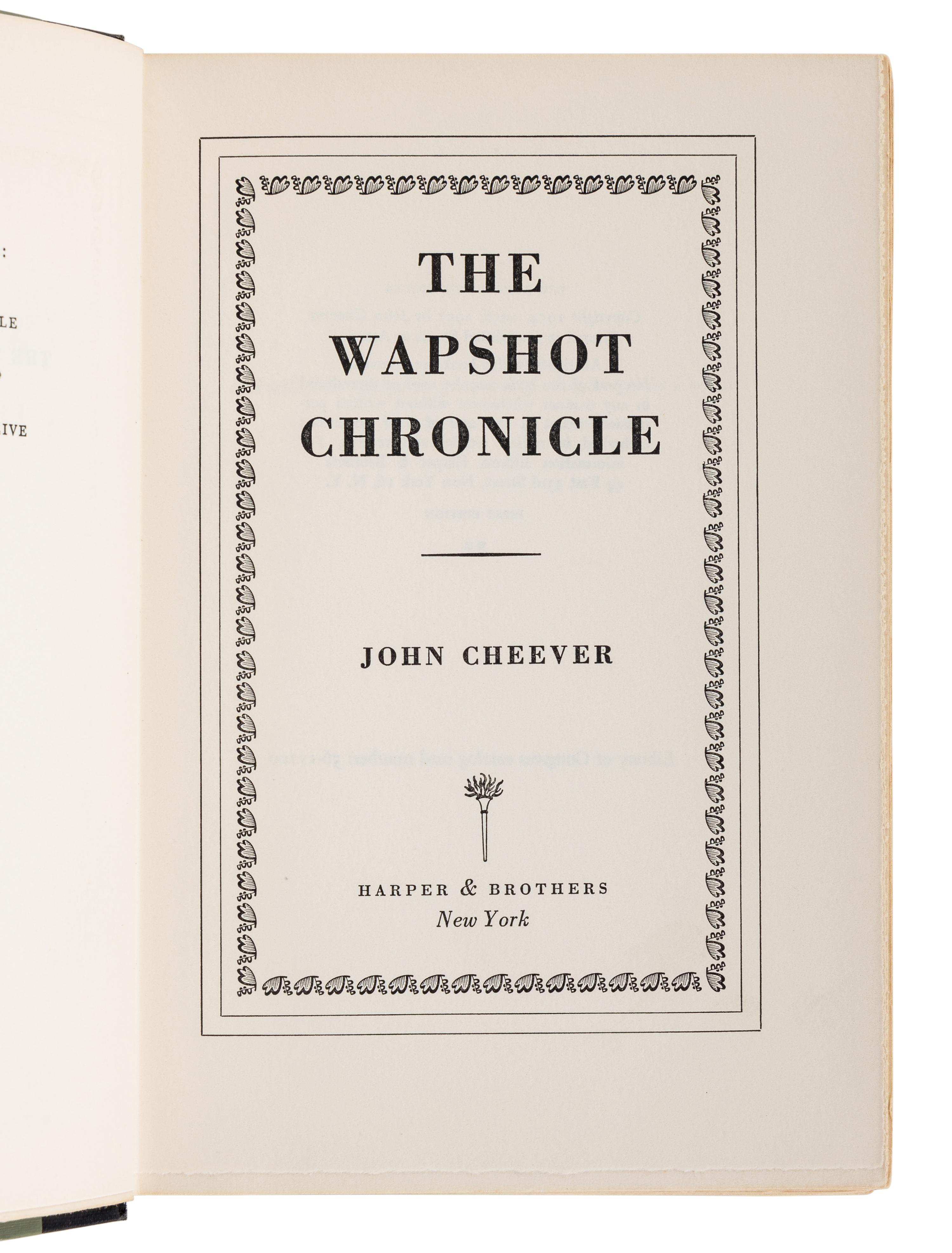 CHEEVER, John (1912-1982). The Enormous Radio and Other Stories . New York: Funk & Wagnalls Company, 1953.