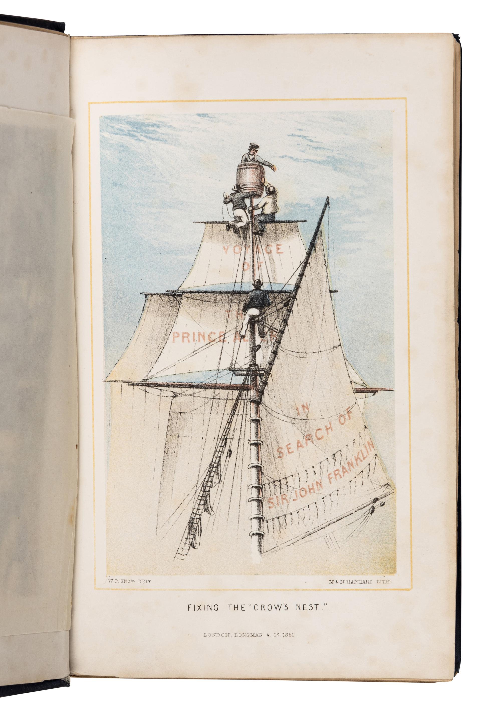 SNOW, W. Parker (1817-1895). Voyage of the Prince Albert in Search of Sir John Franklin: A Narrative of Every-Day Life in the Arctic Seas . London: Longman, Brown, Green, and Longmans, 1851.