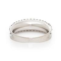 Treated Blue Diamond, Diamond, and White Gold Ring