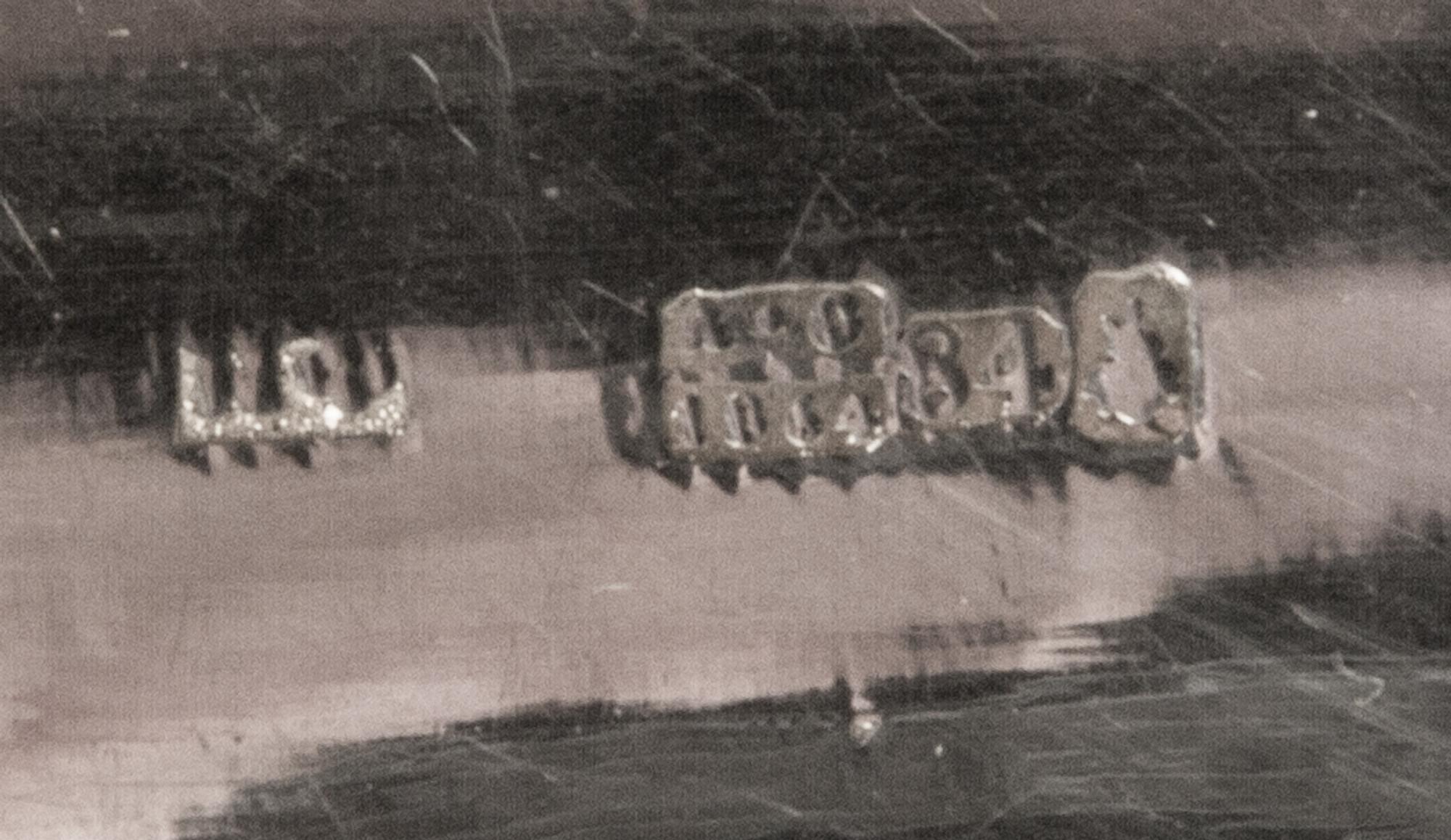 A Russian Niello Silver Cigarette Case, Maker's mark obscured, assay mark of A. Schechin, Moscow, 1864, the case with a niello decorate