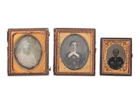 [EARLY PHOTOGRAPHY]. 11 wet plate images featuring interesting and unusual props and poses.