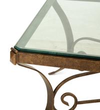 A Bronze and Glass Coffee Table