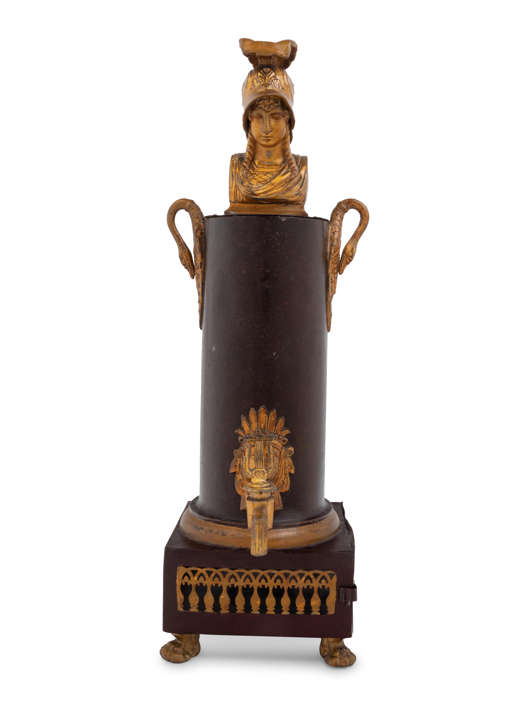 An Empire Parcel Gilt and Painted Tôle Cafetière