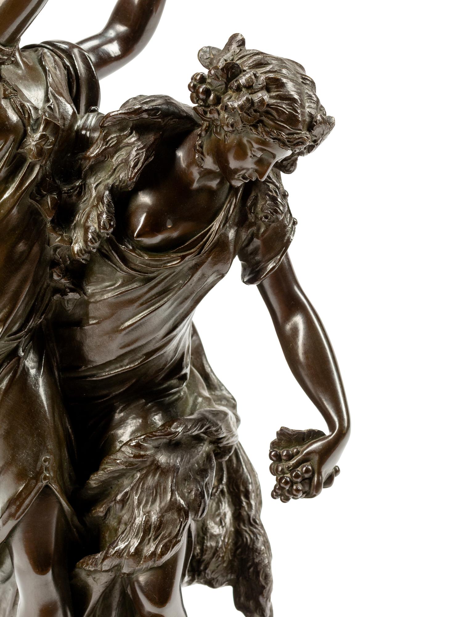 A French Bronze Figural Group After Claude Michel (Clodion)