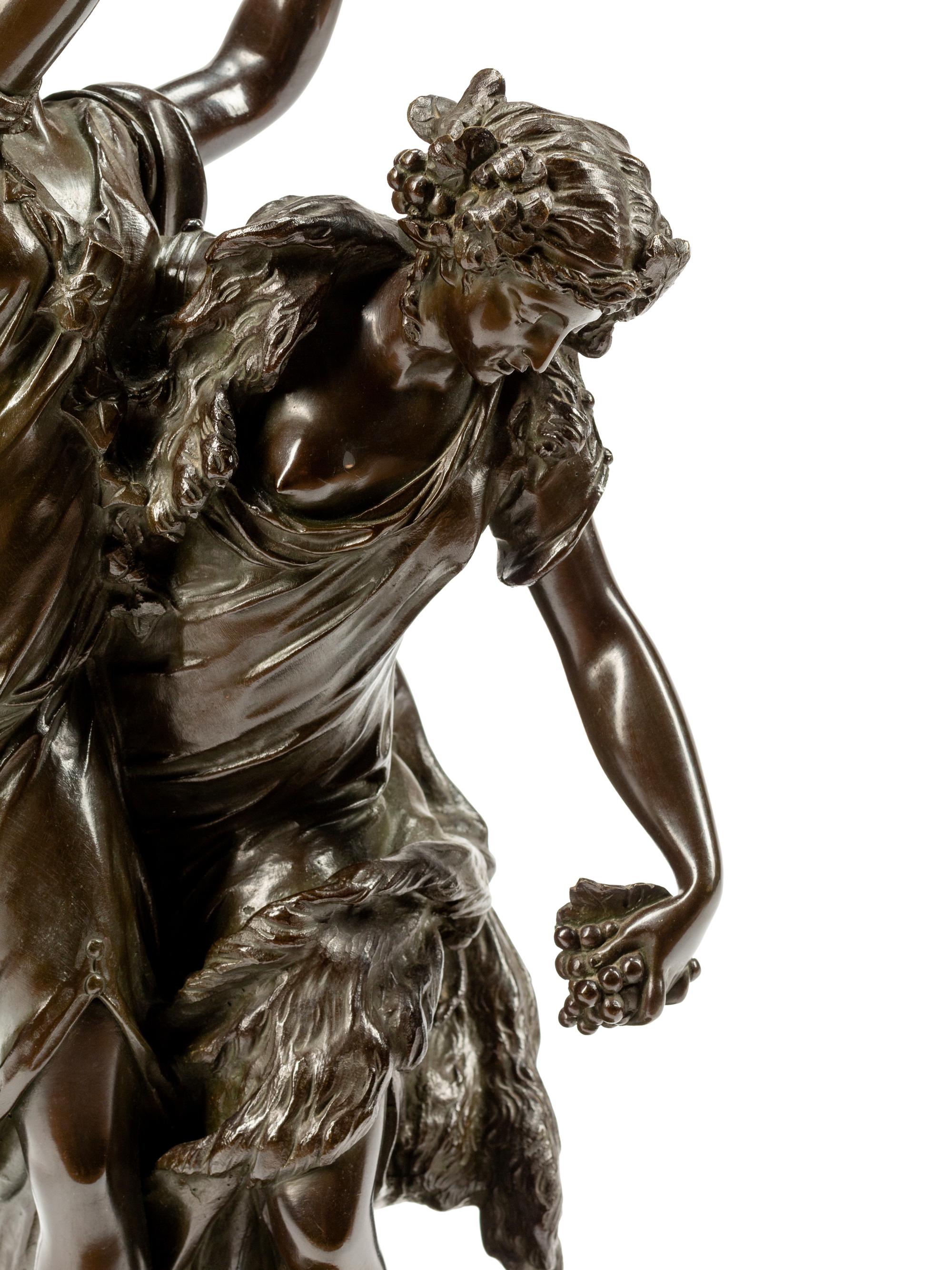 A French Bronze Figural Group After Claude Michel (Clodion)