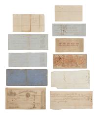 [CIVIL WAR]. Military sutler script from Michigan, Ohio, and Indiana regiments, plus.
