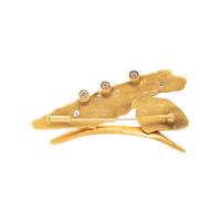 DRUZY QUARTZ, CULTURED BAROQUE PEARL AND DIAMOND BROOCH
