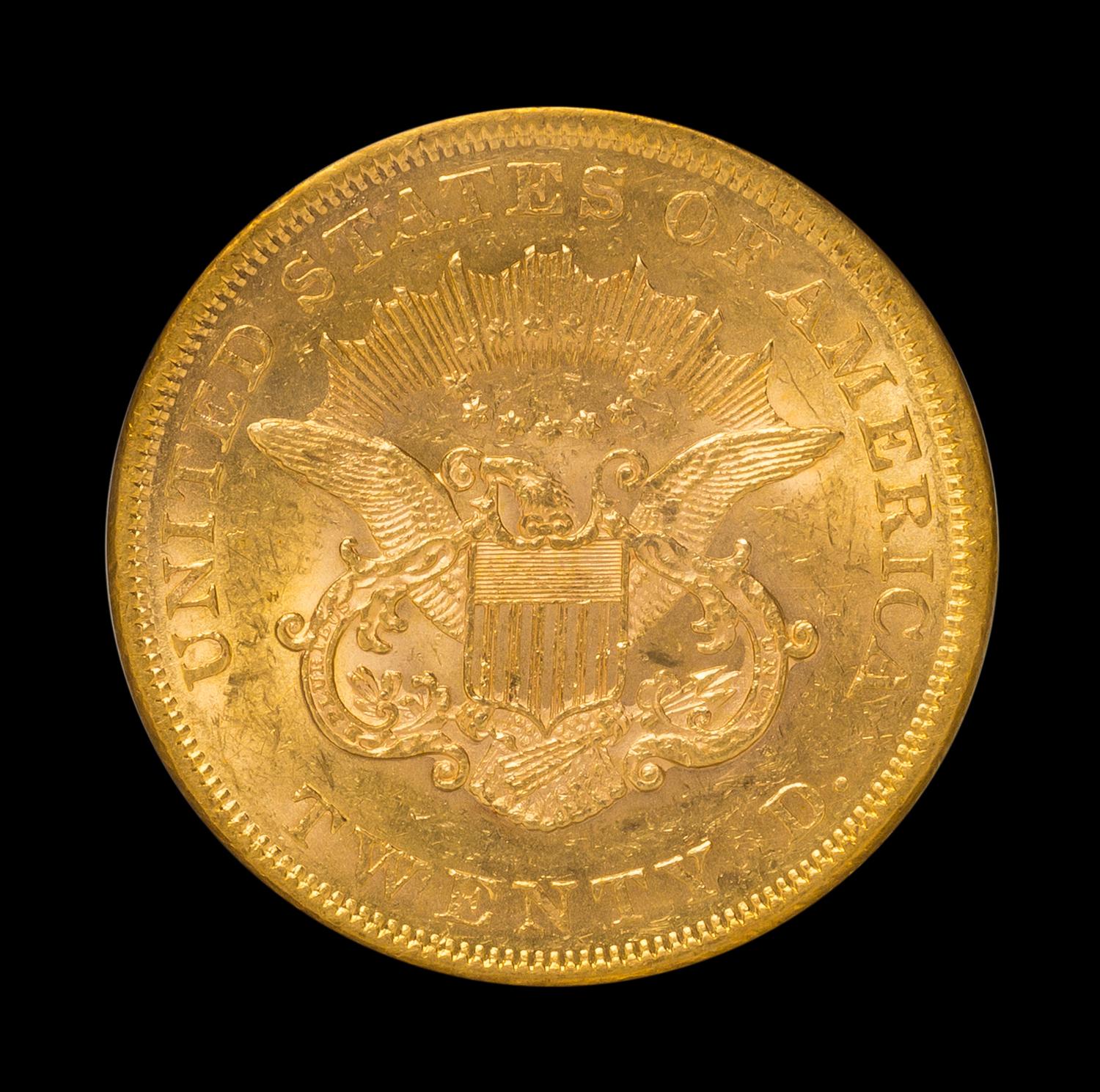 A United States 1860 Liberty Head $20 Gold Coin