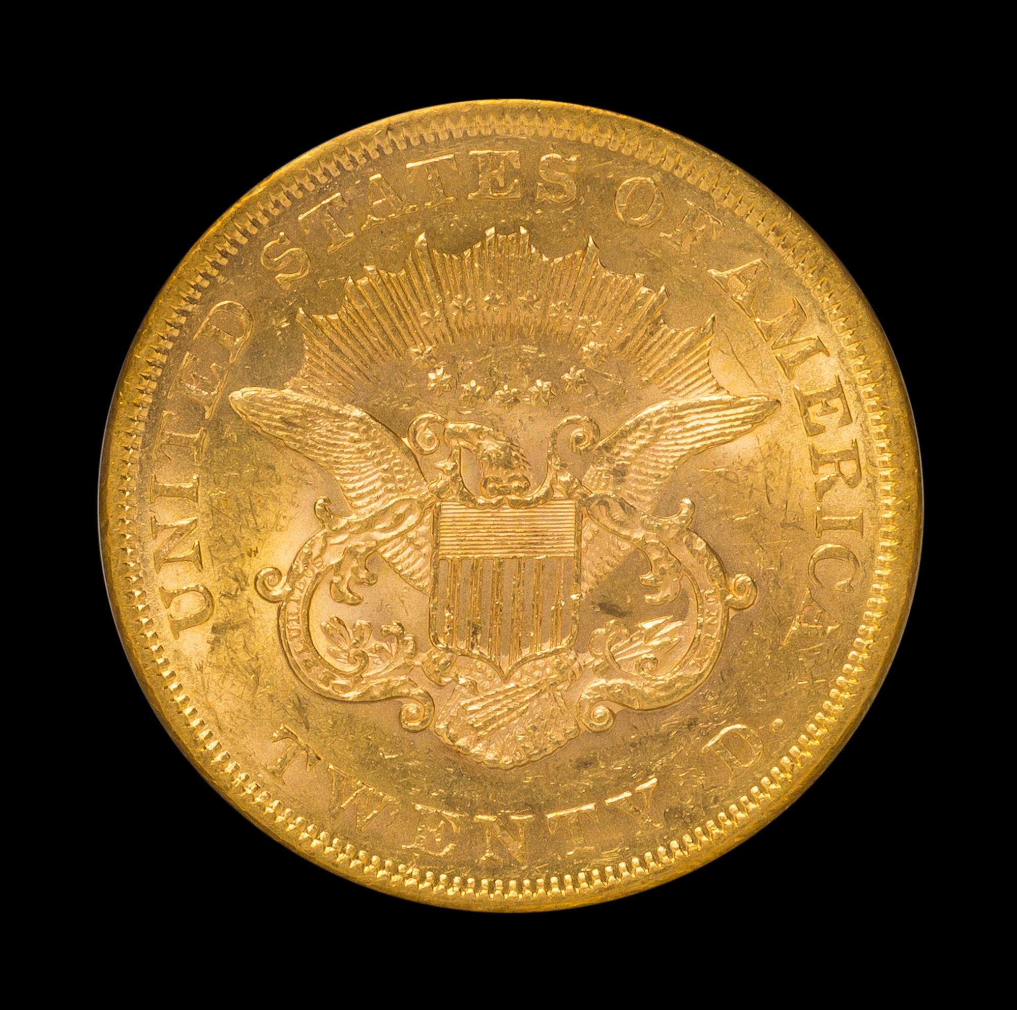 A United States 1860 Liberty Head $20 Gold Coin