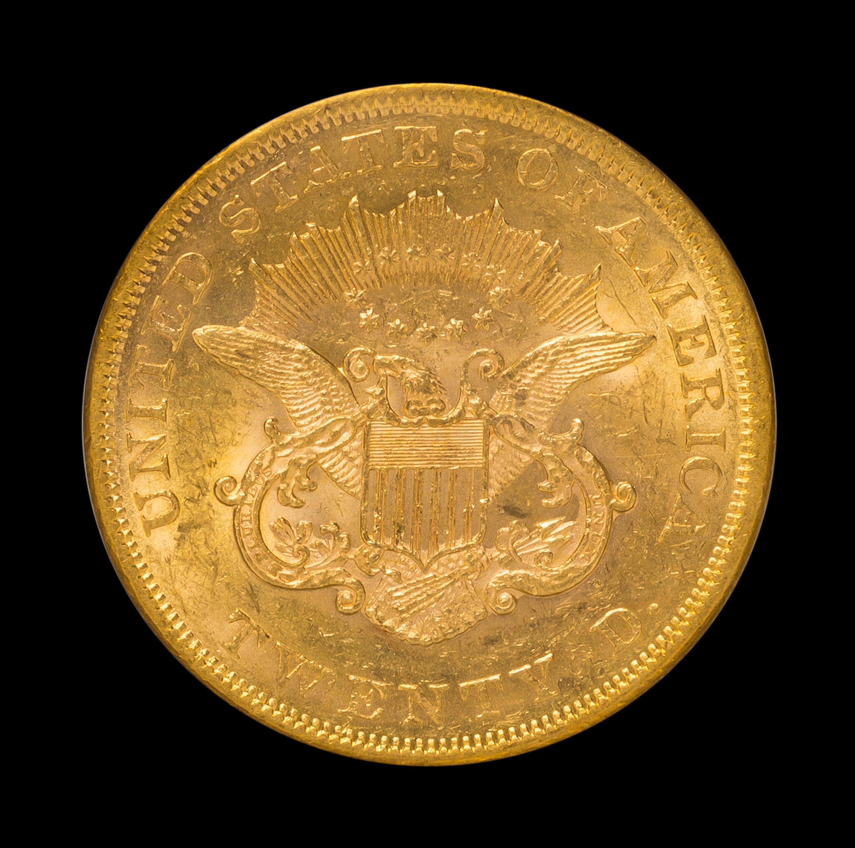 A United States 1860 Liberty Head $20 Gold Coin