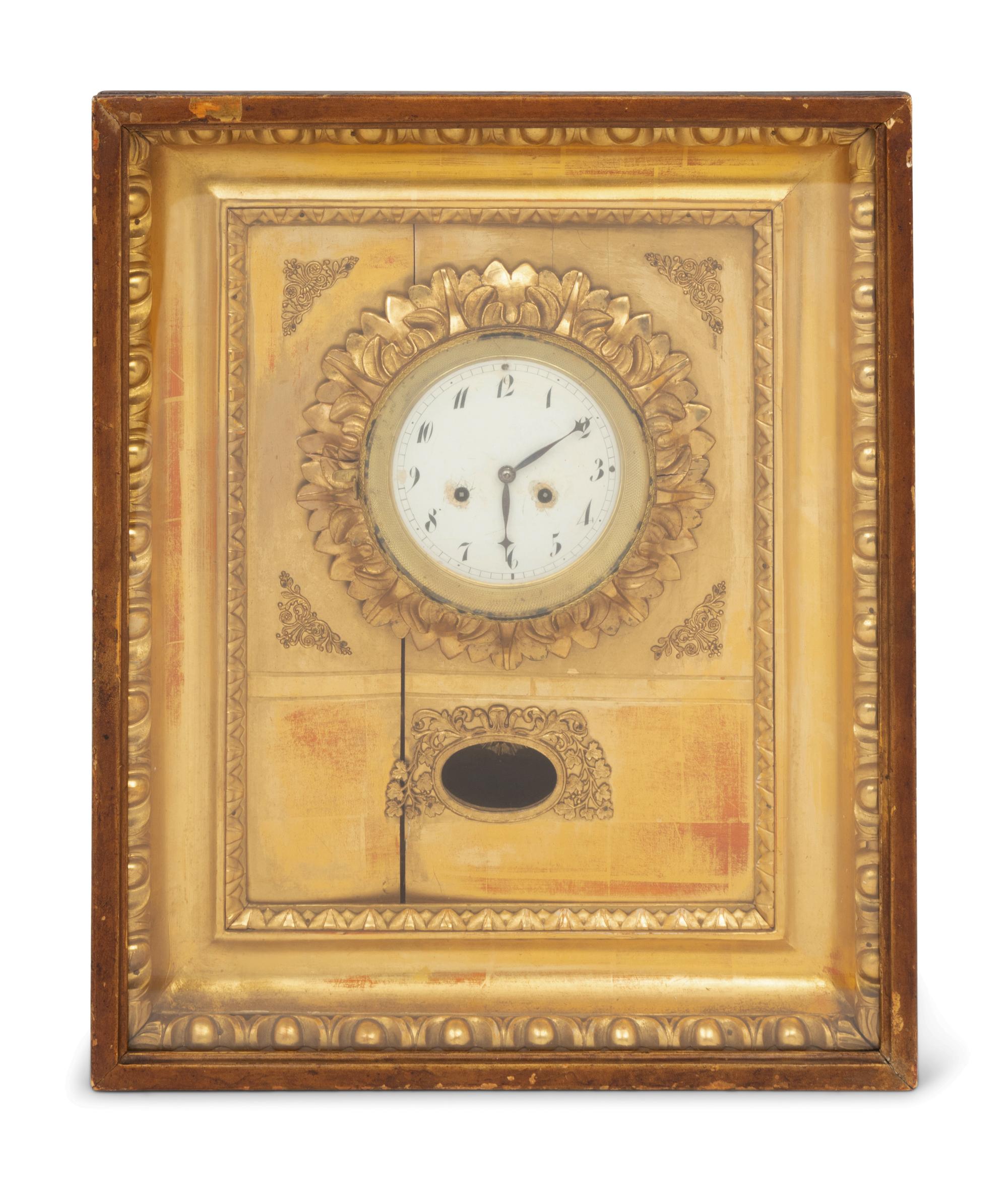 An Austrian Giltwood Wall Clock