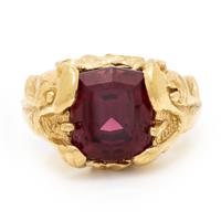 Roseark, Garnet and Yellow Gold Dragon Ring