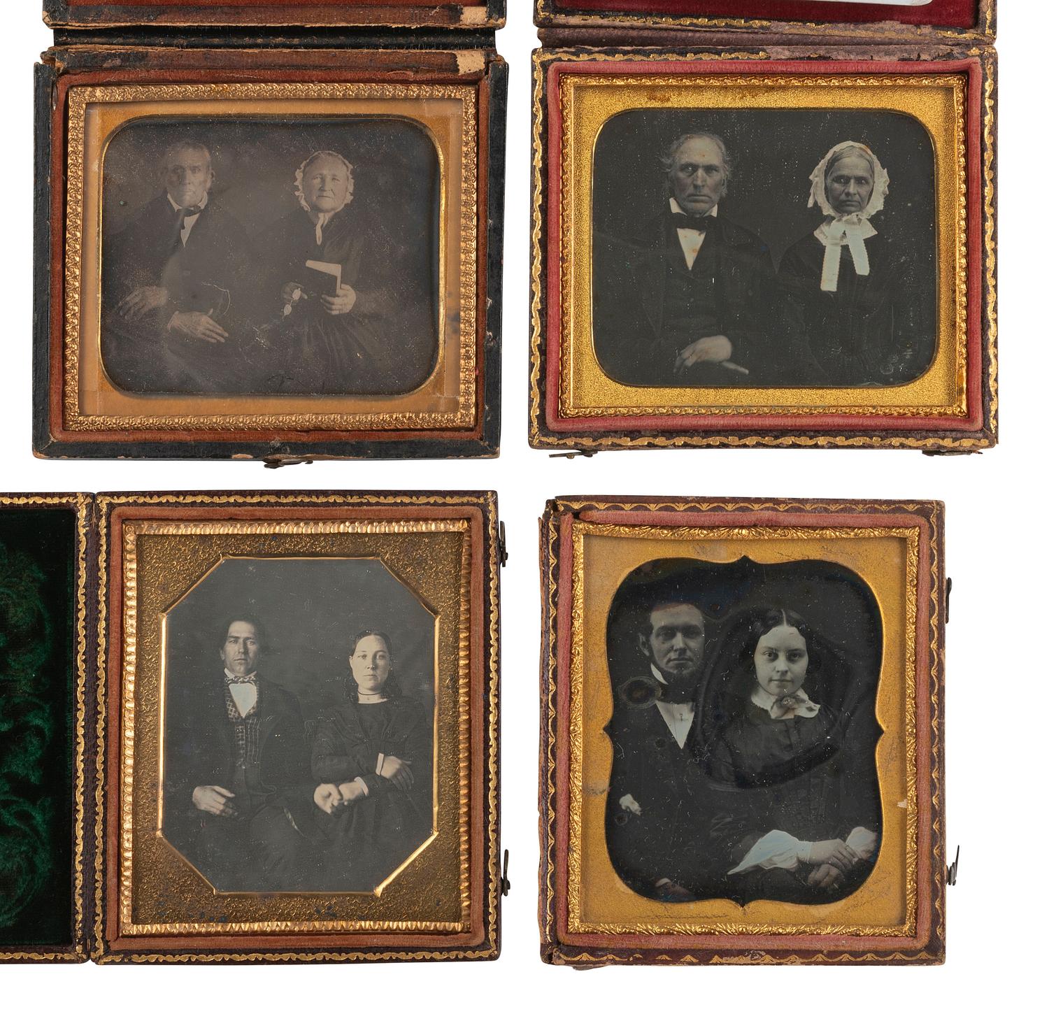 [EARLY PHOTOGRAPHY]. 24 sixth plate daguerreotypes featuring couples.