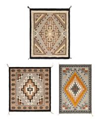 Navajo Two Grey Hills Weavings / Rugs