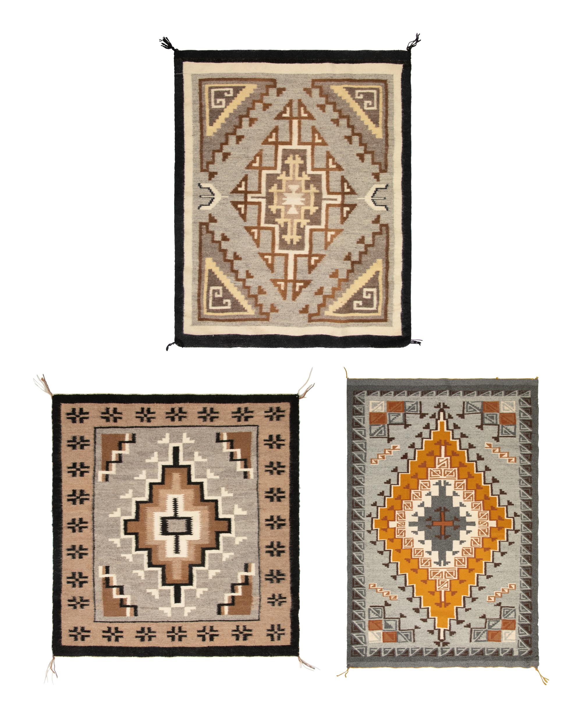 Navajo Two Grey Hills Weavings / Rugs