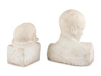 Two Carved White Marble Busts
