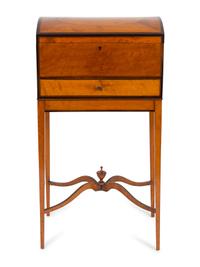 A George III Satinwood Sewing Chest on Stand — 19TH CENTURY