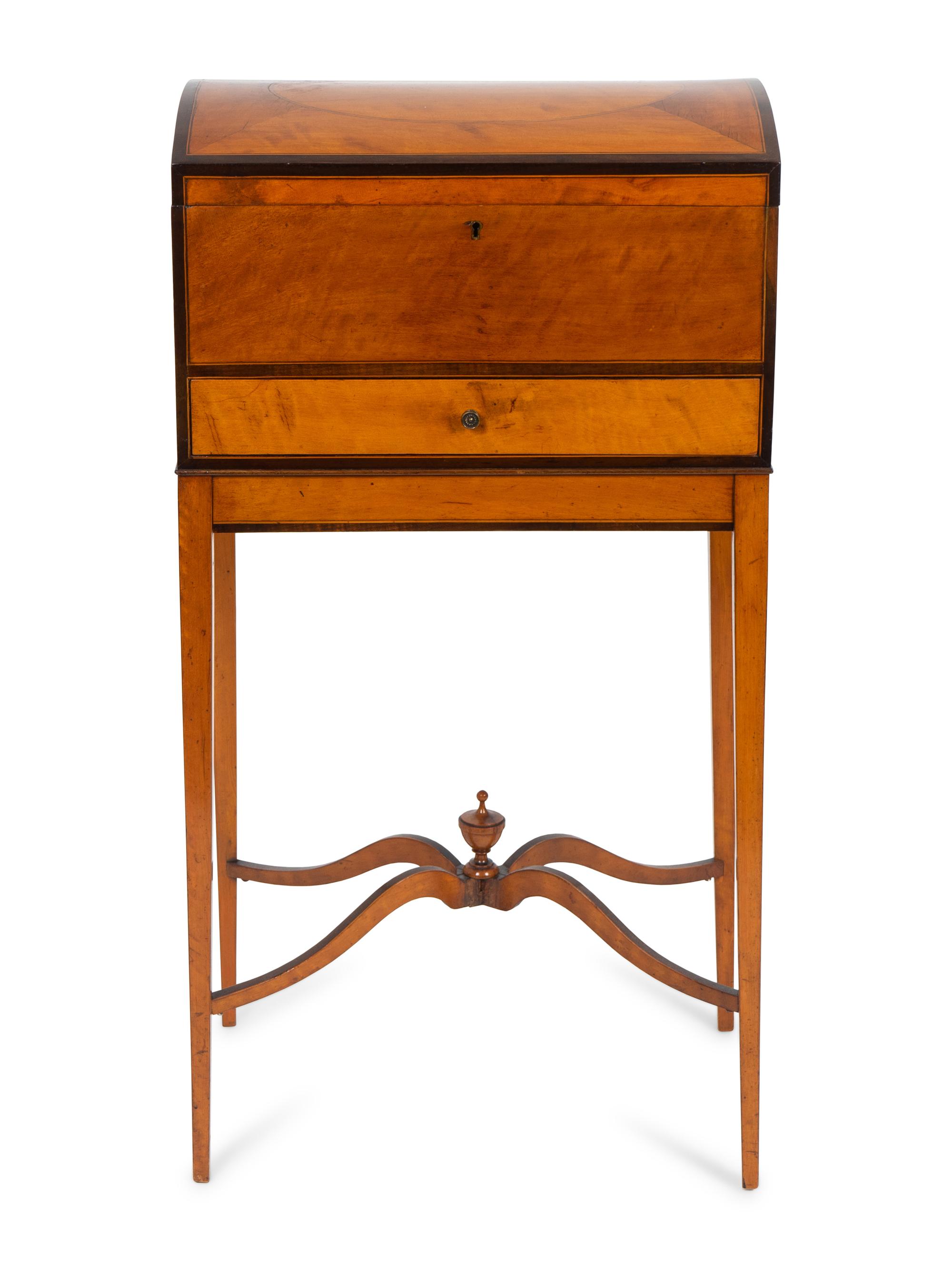 A George III Satinwood Sewing Chest on Stand — 19TH CENTURY