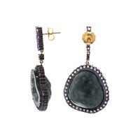 GEODE AND AMETHYST EARRINGS