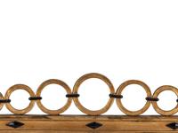 A Continental Giltwood and Parcel Ebonized Overmantel Mirror