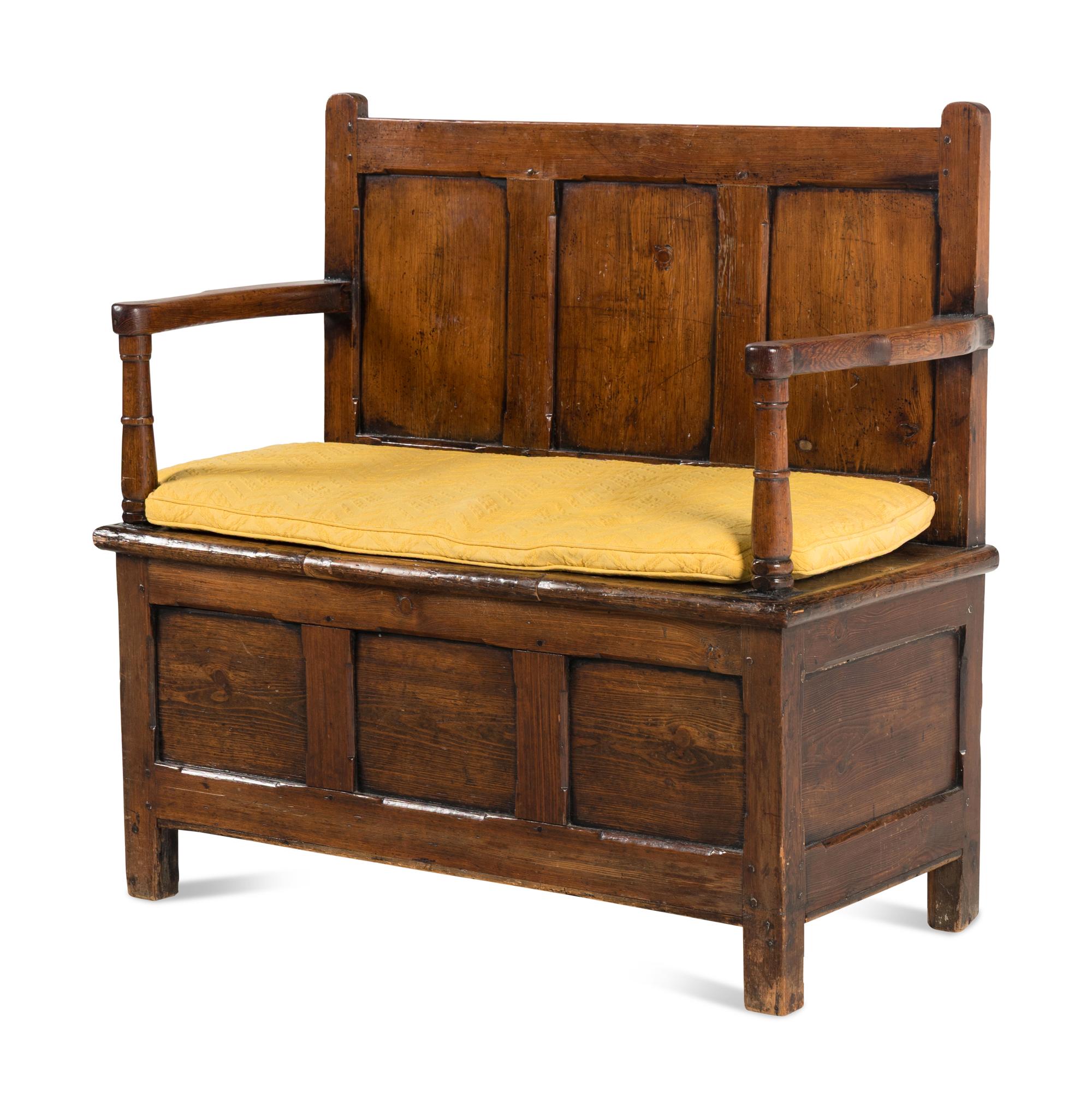 An English Carved Oak Settle