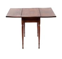 An American Cherry Drop-Leaf Table, 19TH CENTURY WITH LATER FINISH, Height 29 1/2 x width 41 1/2 x depth 42 inches. — 19TH CENTURY WITH LATER FINISH,