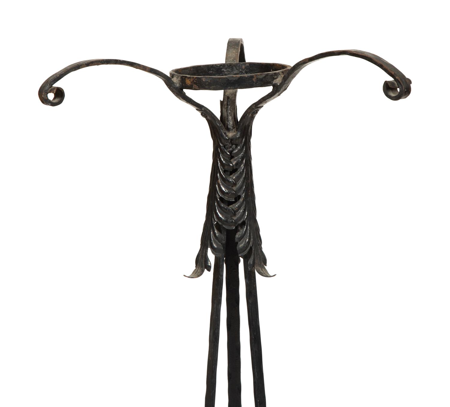 A Pair of Victorian Wrought Iron Torchère Stands