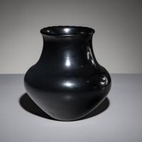 Maria Martinez (San Ildefonso, 1887-1980) — Blackware Pottery Vase, with Gunmetal Finish 1956-1959