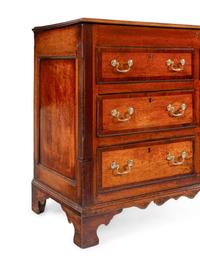 A George III Inlaid Oak Mule Chest
