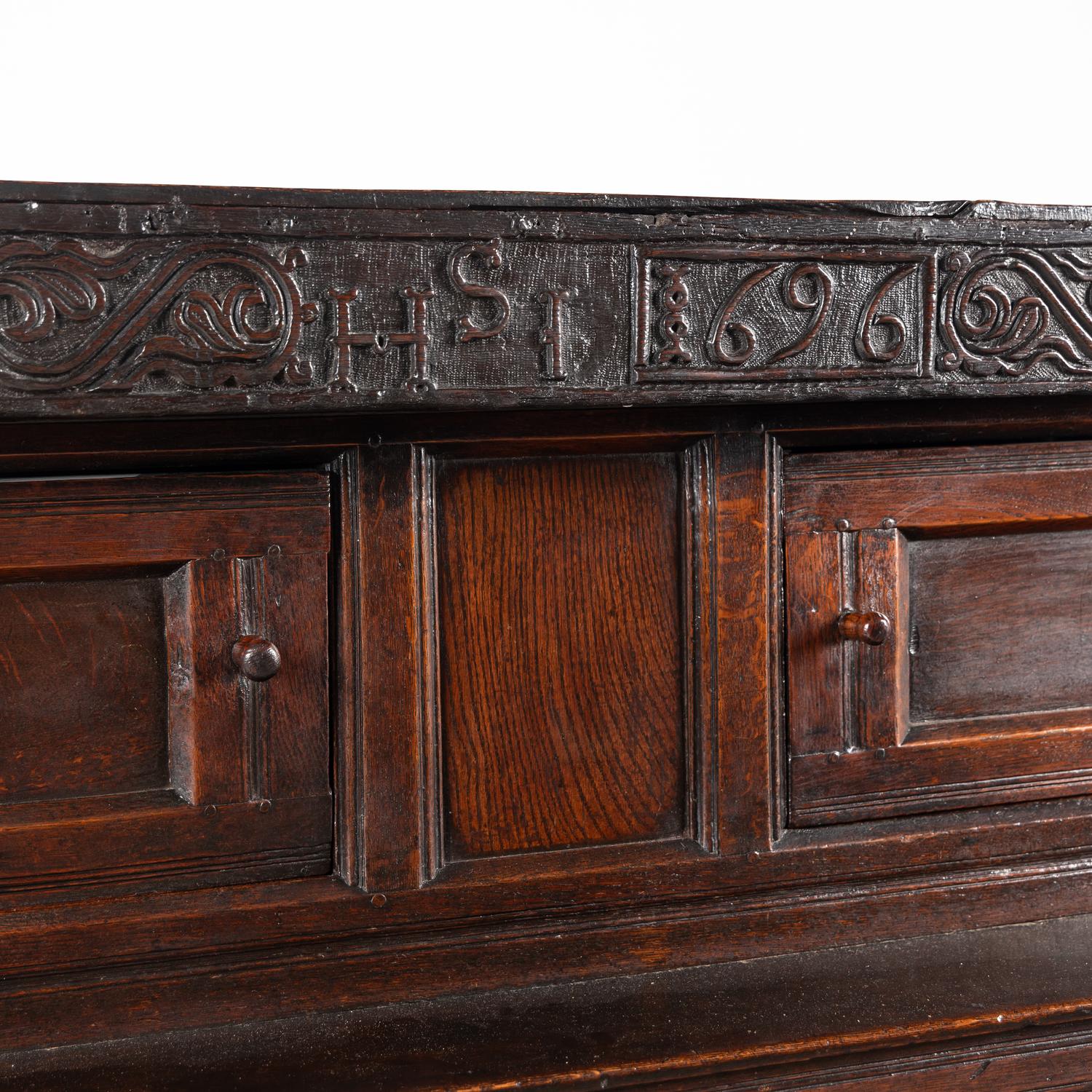 An English Oak Press Cupboard