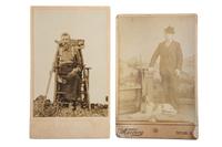 [CIVIL WAR - PHOTOGRAPHY] A large format albumen copy photograph of soldiers at camp, [ca 1860s]. With additional photographs.