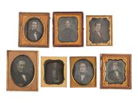 [EARLY PHOTOGRAPHY]. 24 quarter and sixth plate daguerreotypes of men of varying ages.