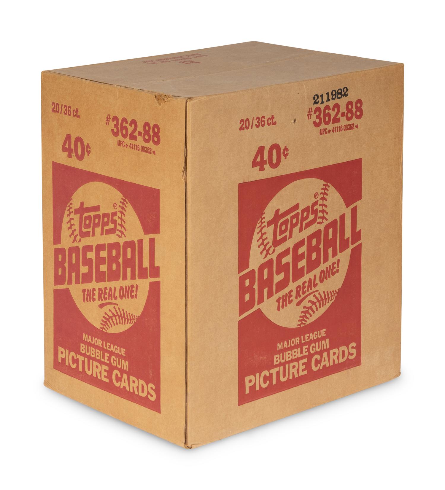 A Factory Case of 1988 Topps Baseball Cards (20 Wax Boxes)