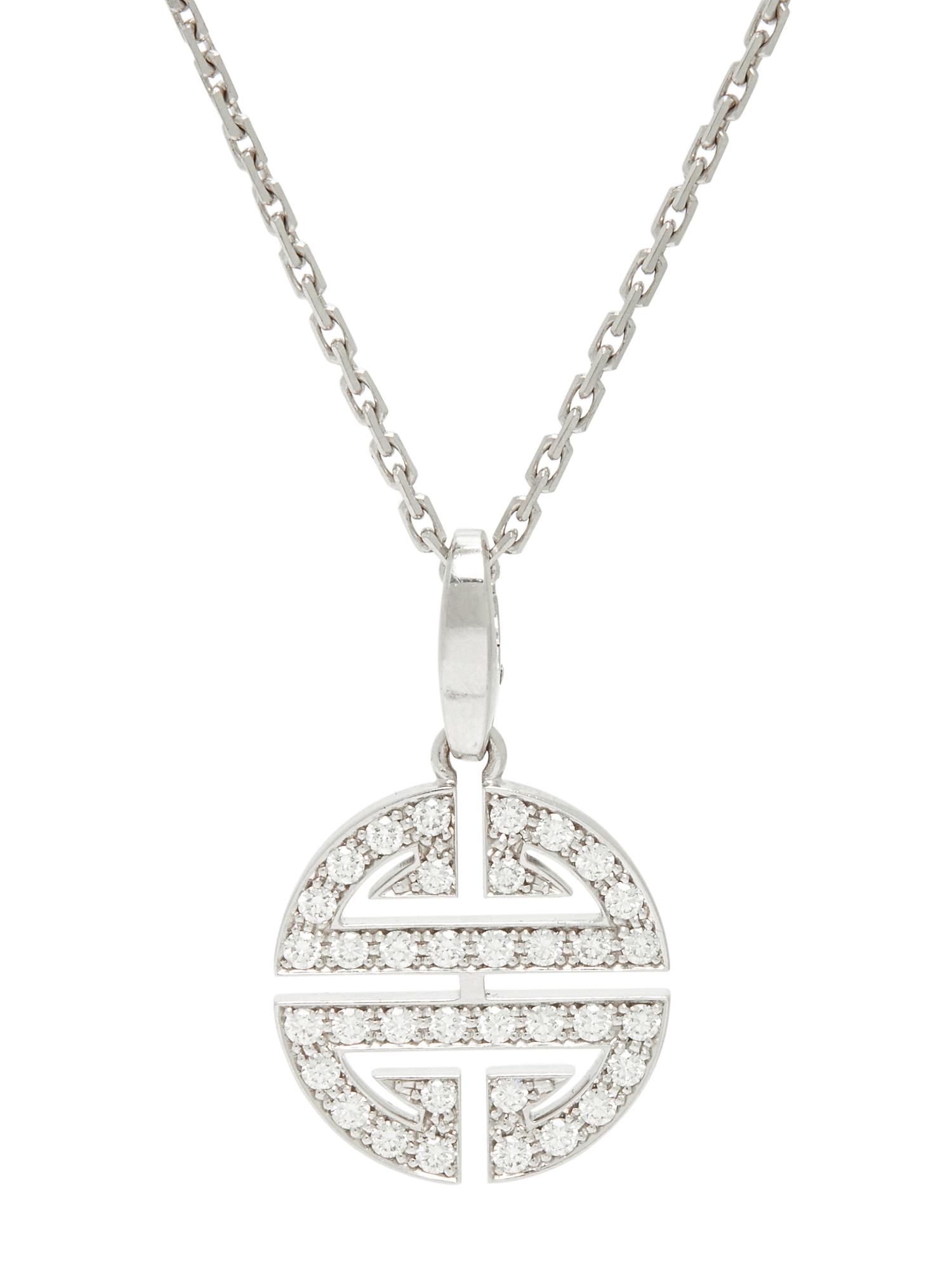 CARTIER, WHITE GOLD AND DIAMOND LONGEVITY 'SHOU' NECKLACE