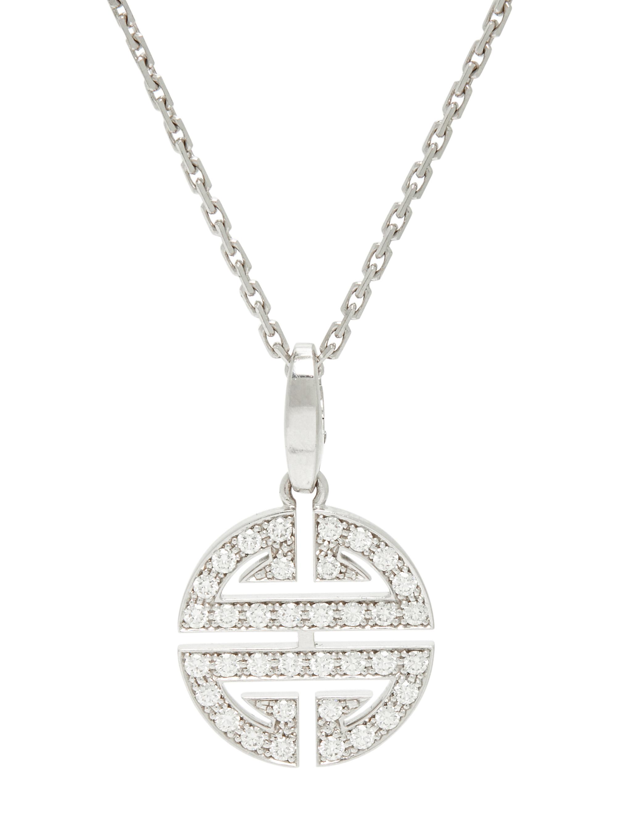 CARTIER, WHITE GOLD AND DIAMOND LONGEVITY 'SHOU' NECKLACE