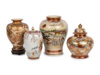 Four Japanese Satsuma Vases