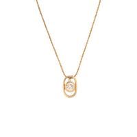 Diamond and Yellow Gold Pendant Necklace