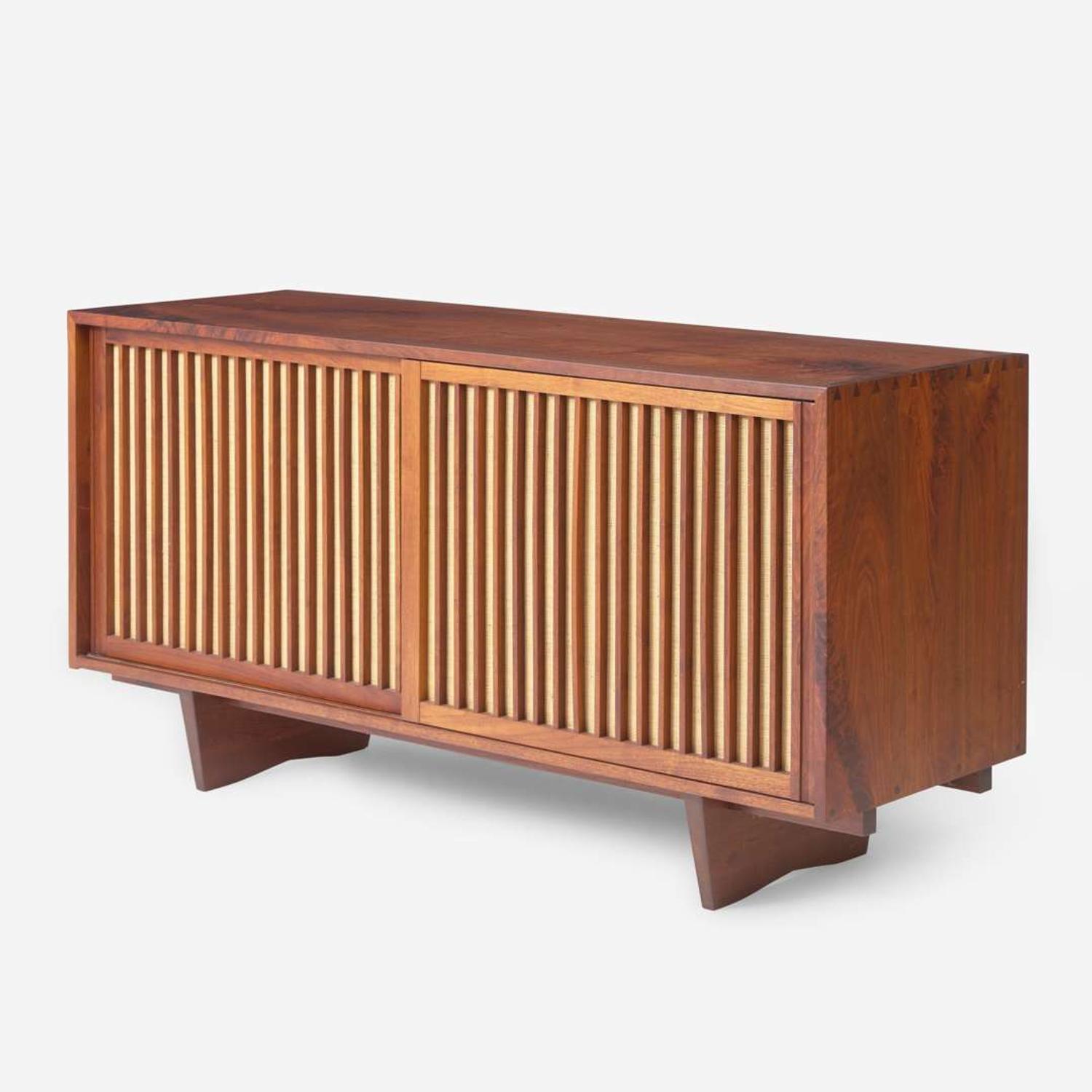 George Nakashima (American, 1905-1990) Double Sliding-Door Cabinet, New Hope, Pennsylvania, 1972
