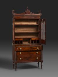 A Federal Carved and Figured Mahogany Lady's Writing Desk