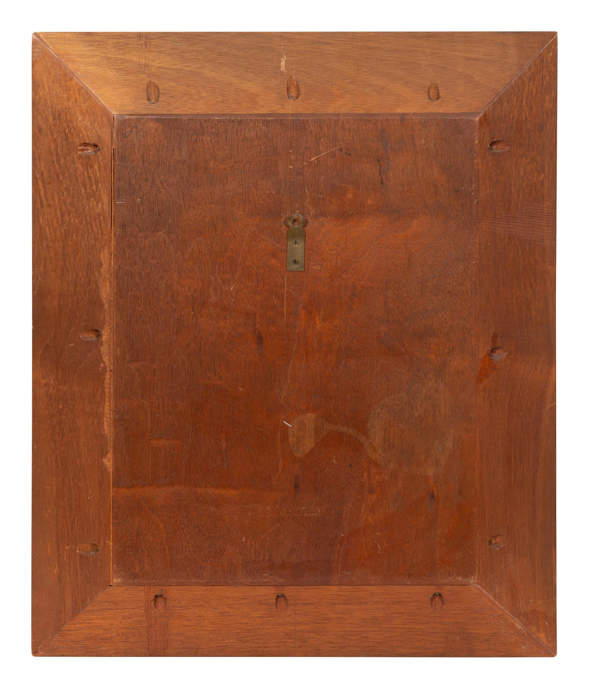A Continental Carved Wood Panel of Spread Winged Crowned Eagle
